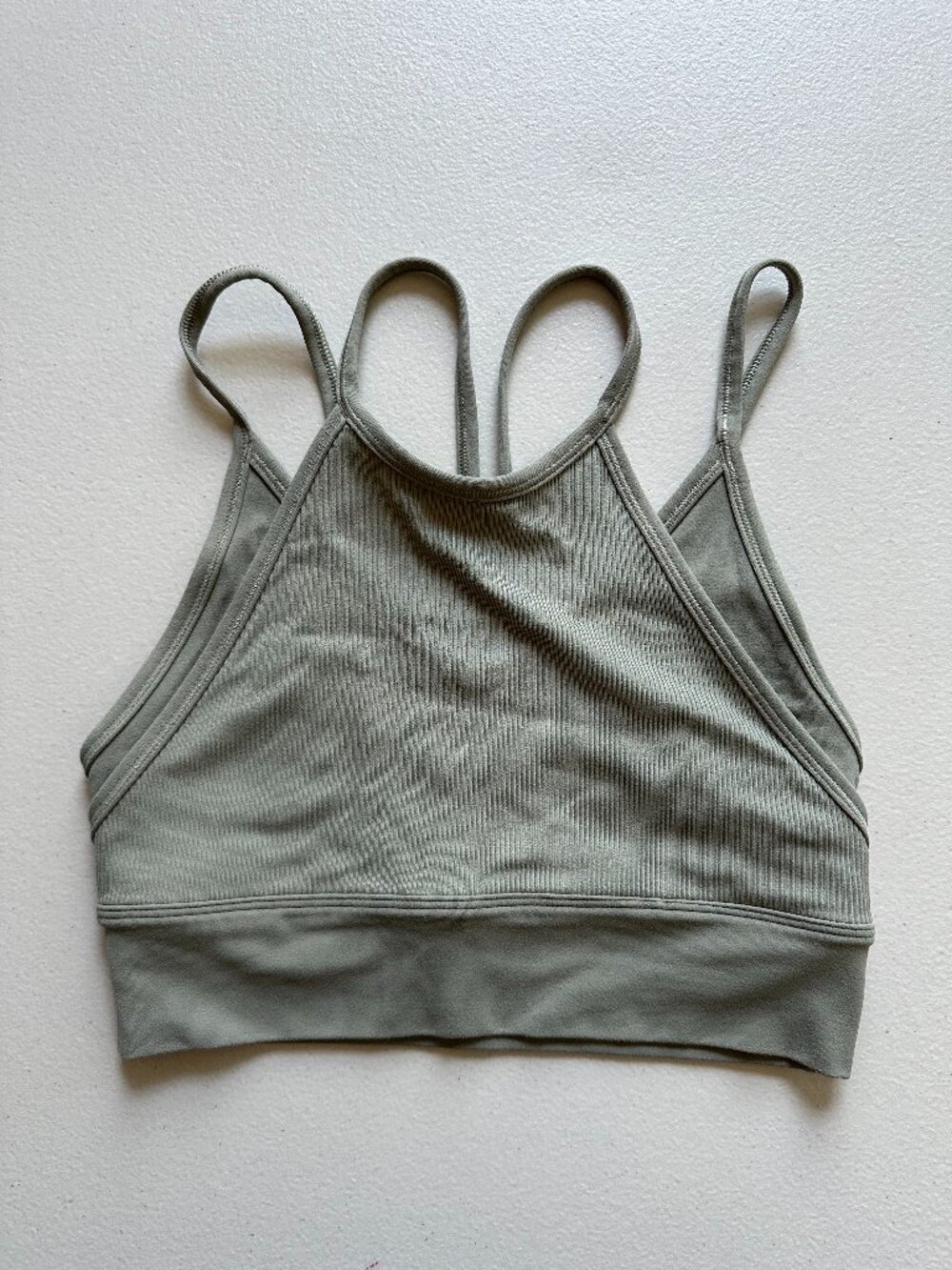 Nike Strappy Medium Support Sports Bra Sage Green | XS
